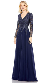 Mac Duggal 20388 - Embroidered Long Sleeve Formal Dress